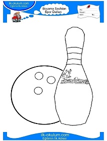Çocuklar İçin Bowling Boyama Sayfaları 
